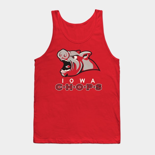 Defunct Iowa Chops Hockey Team Tank Top by Defunctland